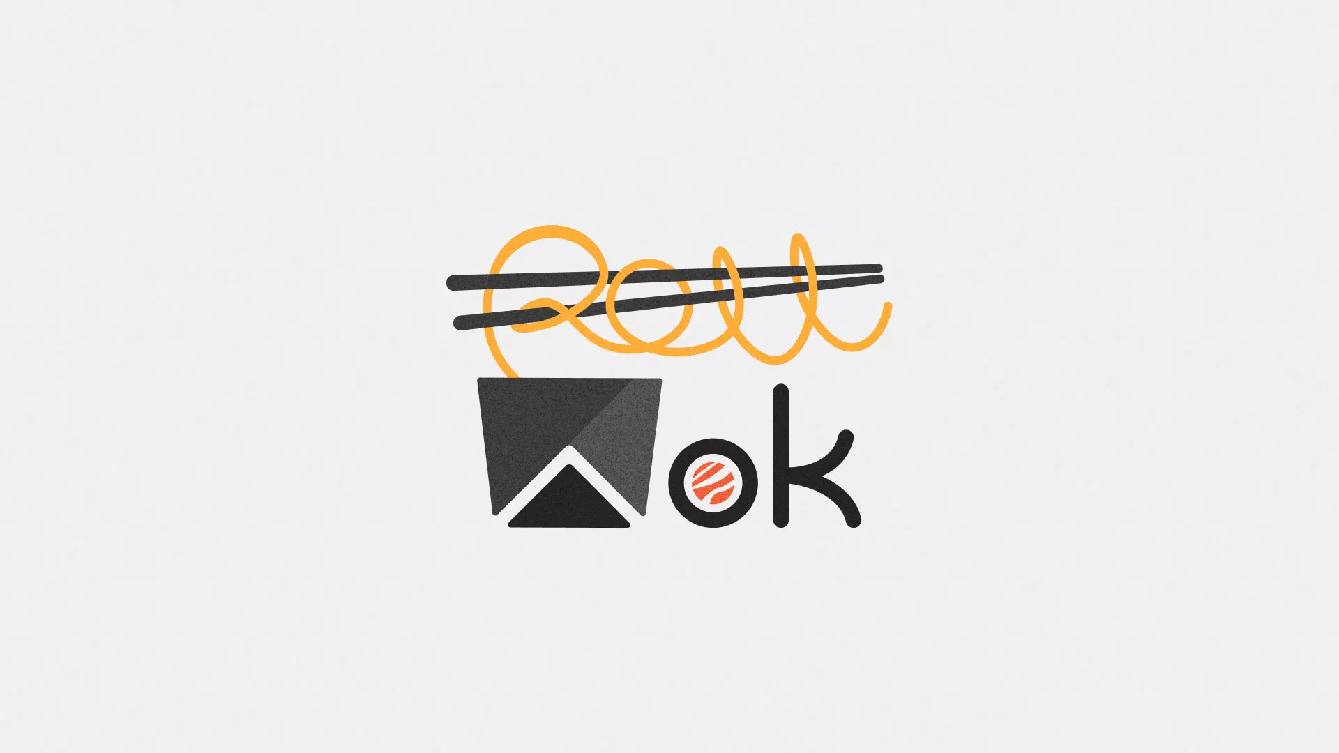 Разработка логотипа суши-бара «Roll Wok Club» в Вельске